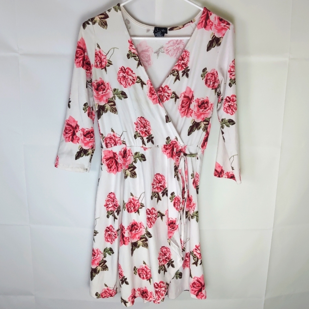 Justify Above Knee Floral Dress Womens M Garden Girl Coquette Soft Girl Casual